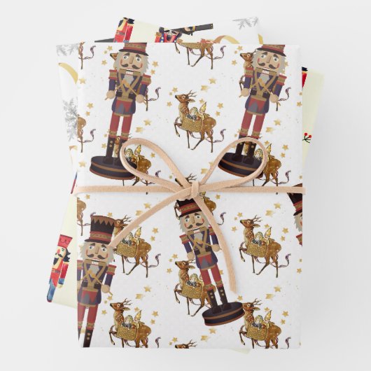 Nutcracker Men Soldiers Weihnachten Geschenkpapier Set (Beispiel)