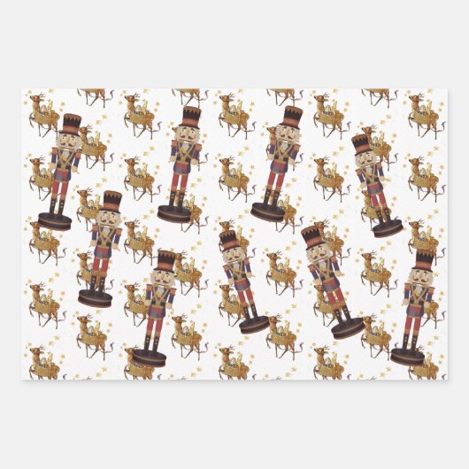 Nutcracker Men Soldiers Weihnachten Geschenkpapier Set (Vorderseite)