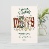 Nutcracker Merry & Bright Christmas Feiertagskarte (Stehend Vorderseite)