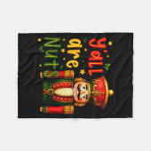 Nutcracker Merry Christmas Funny Xmas Pajamas Y'al Fleecedecke (Vorderseite (Horizontal))