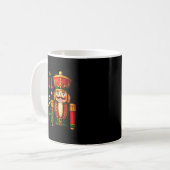 Nutcracker Merry Christmas Funny Xmas Pajamas Y'al Kaffeetasse (Vorderseite Links)