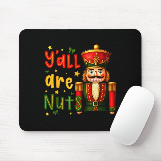 Nutcracker Merry Christmas Funny Xmas Pajamas Y'al Mousepad (Mit Mouse)