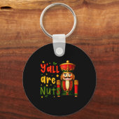 Nutcracker Merry Christmas Funny Xmas Pajamas Y'al Schlüsselanhänger (Vorderseite)