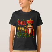 Nutcracker Merry Christmas Funny Xmas Pajamas Y'al T-Shirt (Vorderseite)
