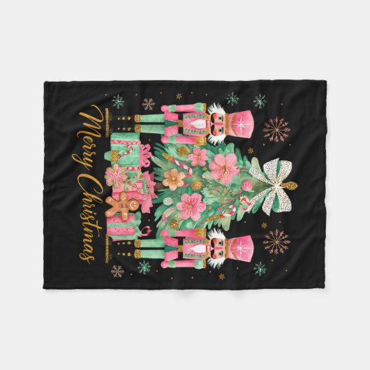 Nutcracker Merry Christmas Tree Ballet Dance Women Fleecedecke (Vorderseite (Horizontal))