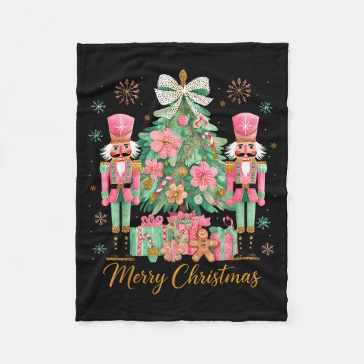 Nutcracker Merry Christmas Tree Ballet Dance Women Fleecedecke (Vorderseite)