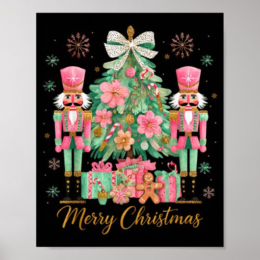 Nutcracker Merry Christmas Tree Ballet Dance Women Poster (Vorne)