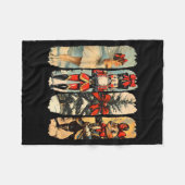 Nutcracker Merry Christmas Xmas Tree Family Pajama Fleecedecke (Vorderseite (Horizontal))