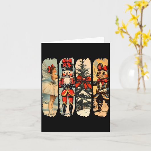 Nutcracker Merry Christmas Xmas Tree Family Pajama Karte (Gelbe Blume)