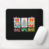 Nutcracker Merry Christmas Y'all Are Nuts Funny Xm Mousepad (Mit Mouse)