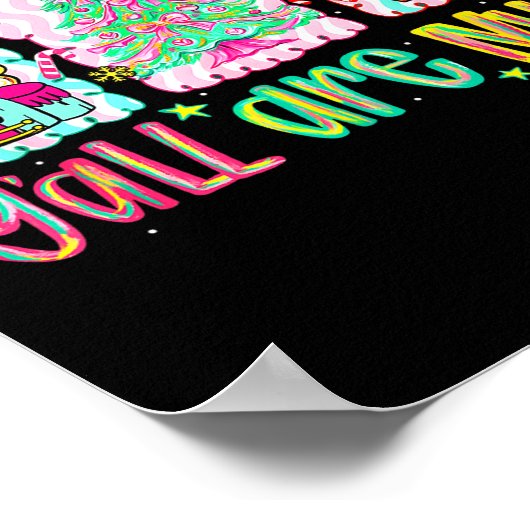 Nutcracker Merry Christmas Y'all Are Nuts Funny Xm Poster (Ecke)