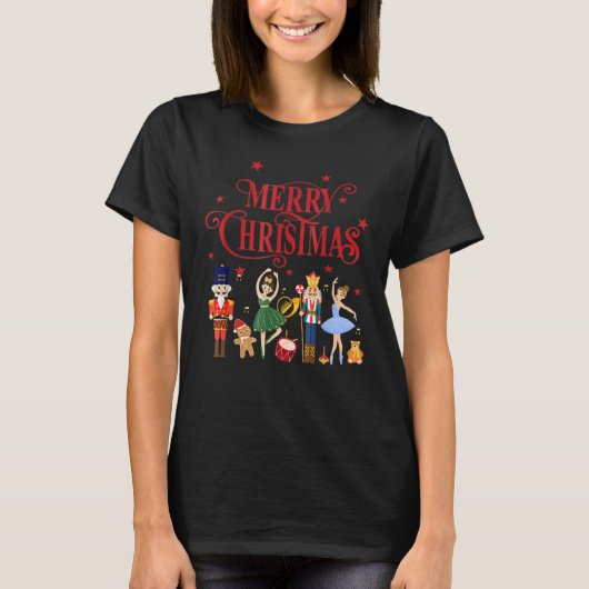 Nutcracker Merry Xmas Sugar Plum Fairy Nutcracker T-Shirt (Vorderseite)