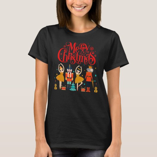 Nutcracker Merry Xmas Sugar Plum Fairy Nutcracker T-Shirt (Vorderseite)