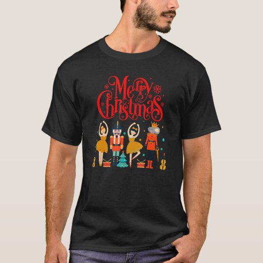 Nutcracker Merry Xmas Sugar Plum Fairy Nutcracker T-Shirt (Vorderseite)