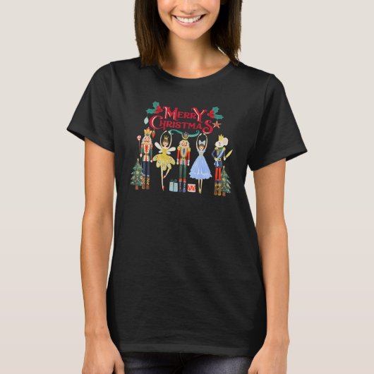 Nutcracker Merry Xmas Sugar Plum Fairy Nutcracker T-Shirt (Vorderseite)