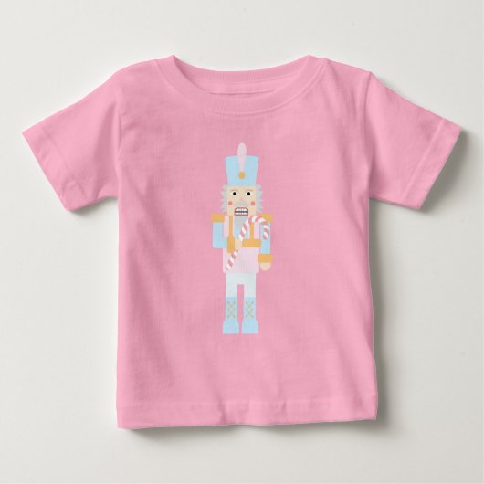 Nutcracker mit Candy Cane Baby T-shirt (Vorderseite)