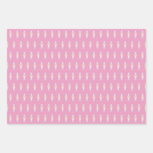 Nutcracker mit Candy Cane Geschenkpapier Set (Vorderseite)