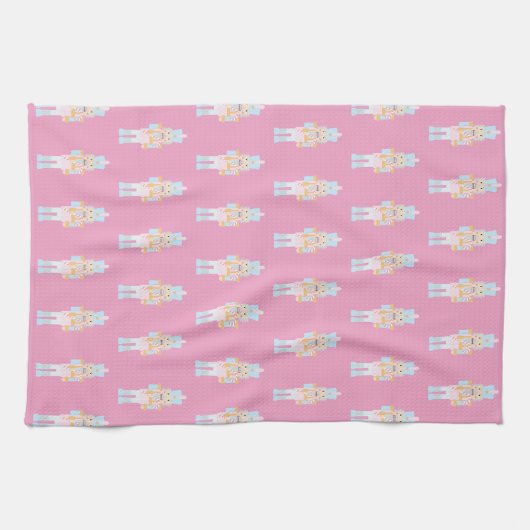 Nutcracker mit Candy Cane Geschirrtuch (Horizontal)