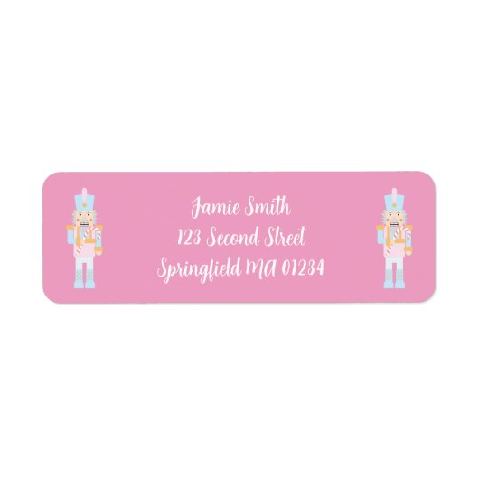 Nutcracker mit Candy Cane Rücksendeadresse (Vorne)