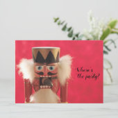 Nutcracker mit Eichel, wo ist das Party Einladung (Stehend Vorderseite)