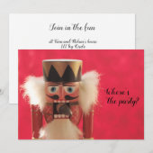 Nutcracker mit Eichel, wo ist das Party Einladung (Vorne/Hinten)