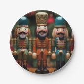 Nutcracker mit glücklichen Gesichtern Pappteller (Vorderseite)