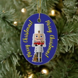 Nutcracker mit Kleinem roten LKW Keramik Ornament