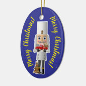 Nutcracker mit Kleinem roten LKW Keramik Ornament (Links)