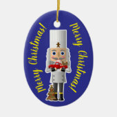 Nutcracker mit Kleinem roten LKW Keramik Ornament (Vorne)