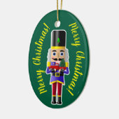 Nutcracker mit Kleinem roten LKW Keramik Ornament (Links)