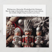 Nutcracker mit roter Jacket Feiertagskarte (Vorne/Hinten)