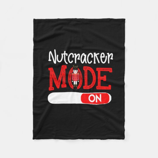 Nutcracker Mode On Dance Ballet Love Christmas Paj Fleecedecke (Vorderseite)