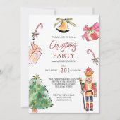 Nutcracker, modernes Weihnachtsgeschenk-Party Einladung (Vorderseite)