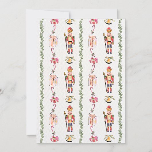 Nutcracker, modernes Weihnachtsgeschenk-Party Einladung (Rückseite)