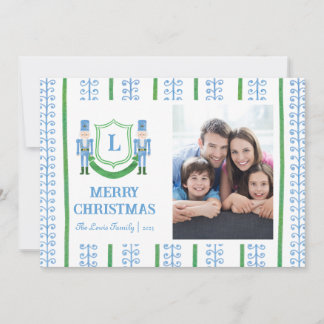 Nutcracker Monogram Weihnachtskarte Einladung