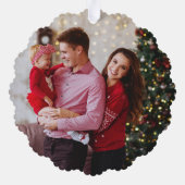 Nutcracker Monogram Weihnachtsschmuckkarte Ornament Karte (Rückseite)