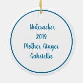 Nutcracker Mother Ginger Personalisiert Ornament (Hinten)