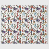 Nutcracker Mouse King Ballerina Christmas Pattern Geschenkpapier (Flach)