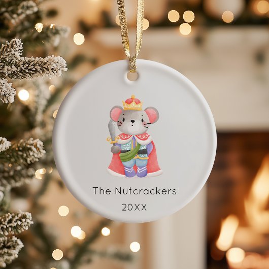 Nutcracker Mouse King Christmas Foto Keramik Ornament