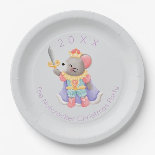 Nutcracker Mouse King Christmas Pappteller (Vorderseite)