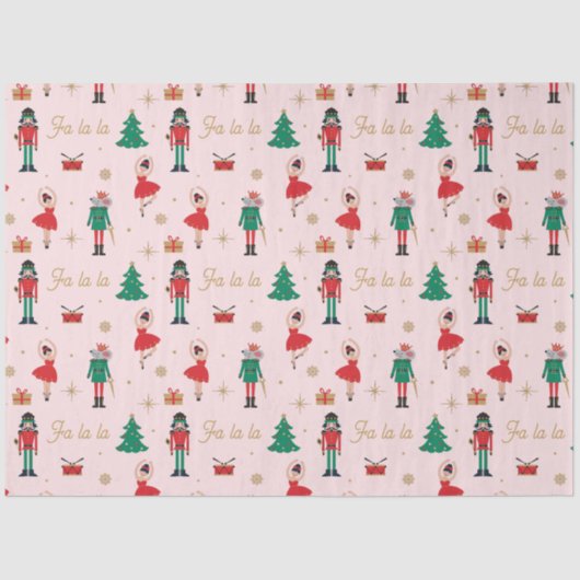 Nutcracker Mouse King Pink Ballet Weihnachten Seidenpapier (Vorderseite)