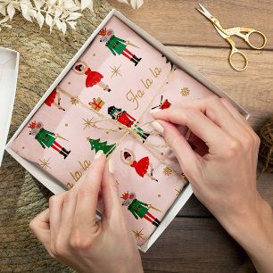 Nutcracker Mouse King Pink Ballet Weihnachten Seidenpapier