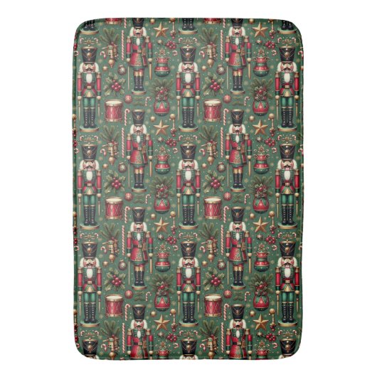 Nutcracker Muster Bath Mat Badematte (Vorderseite Vertikal)