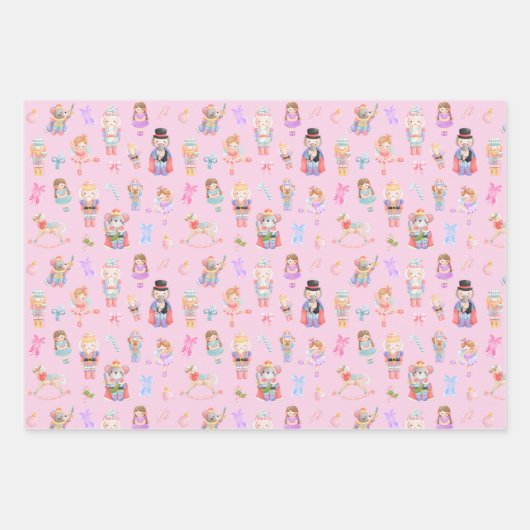 Nutcracker Muster Geschenkpapier Set (Vorderseite 2)