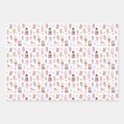 Nutcracker Muster Geschenkpapier Set (Vorderseite 3)