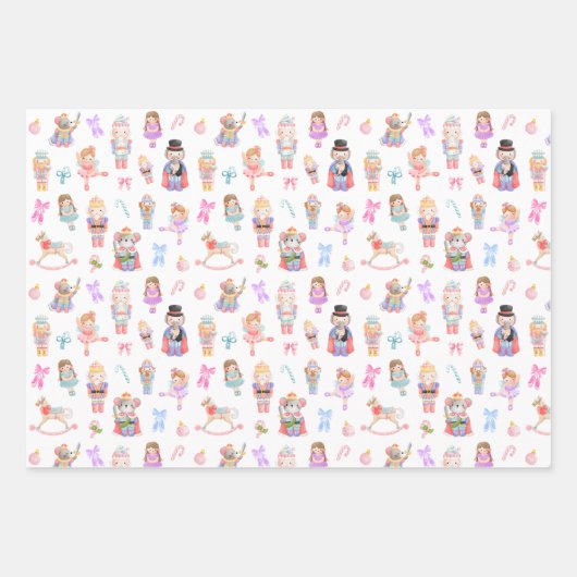 Nutcracker Muster Geschenkpapier Set (Vorderseite 2)