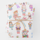 Nutcracker Muster Geschenkpapier Set (Beispiel)