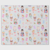 Nutcracker Muster Weihnachten Geschenkpapier (Flach)