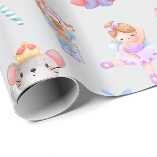 Nutcracker Muster Weihnachten Geschenkpapier (Rolleneckpunkt)