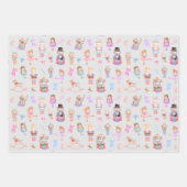 Nutcracker Muster Weihnachten Geschenkpapier Set (Vorderseite 2)